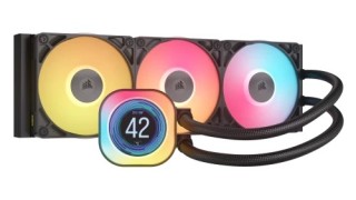 corsair corsair icue link titan 360 rx lcd procesador refrigerador de aire 12 cm negro 1 pieza s