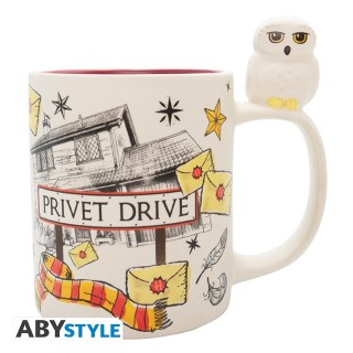 abystyle taza 3d abystyle harry potter hedwig & privet