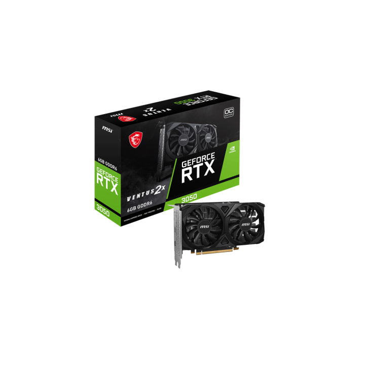 msi msi ventus geforce rtx 3050 2x e 6g oc nvidia 6 gb gddr6