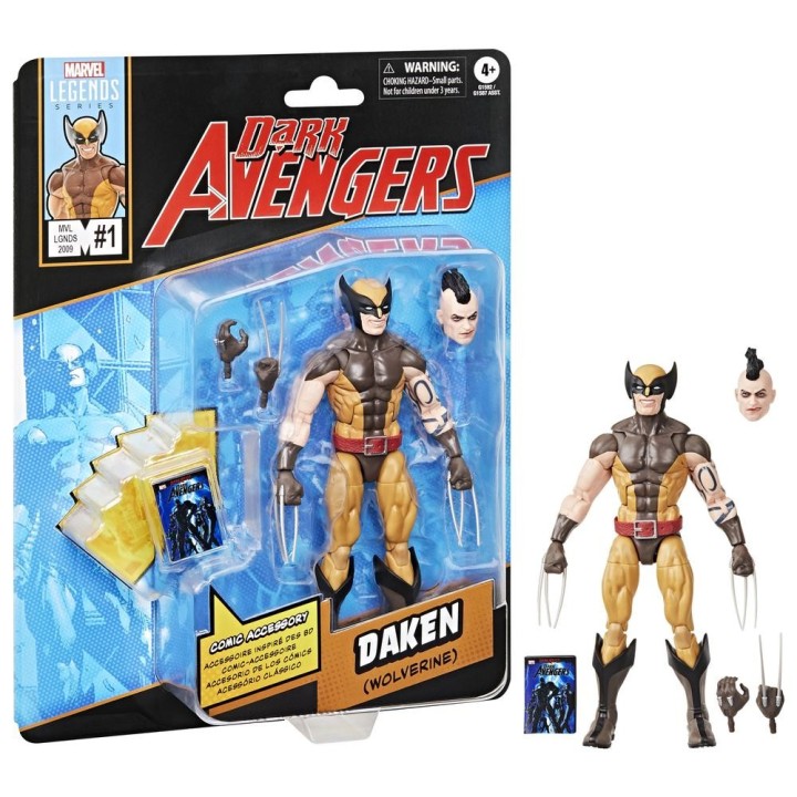 hasbro figura hasbro marvel legends dark avengers mini comics daken  wolverine