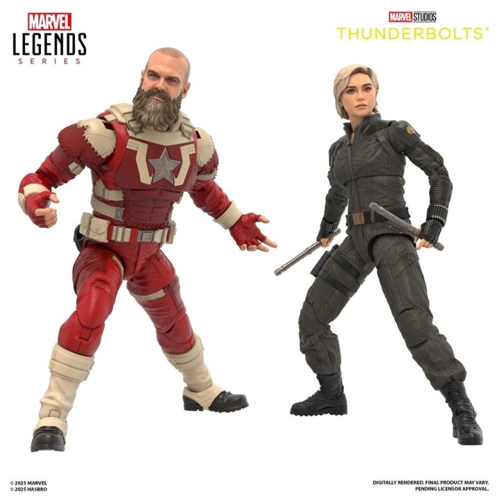 hasbro figura hasbro marvel studios thunderbolts marvel legends series yelena belova & red guardian