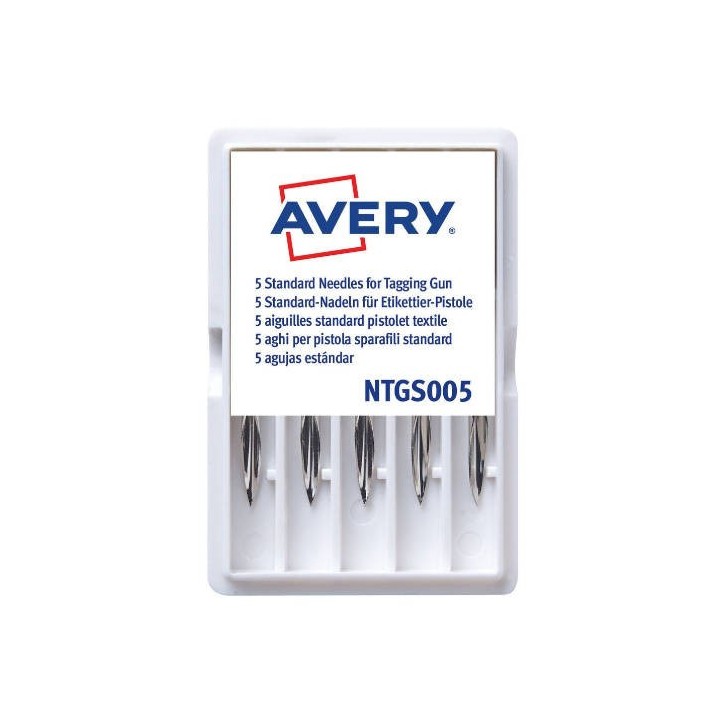 avery agujas estandar cortas con base de plastico avery ntgs005