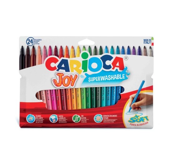 carioca estuche 24 rotuladores joy bolsa carton carioca 40532