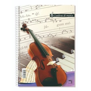 pacsa cuaderno blocks de musica 80 grs. folio  215x310mm.  20 hojas 16 pentagramas pacsa 18805  pack