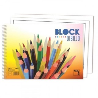 pacsa blocks de dibujo colours 130gr.tamano folio 20 hojas liso sin recuadro pacsa 18837  pack  10 u