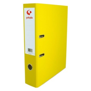 grafoplas archivador palanca 65 color amarillo a4 lomo ancho 290x320x75 grafoplas 17269560  pack  12