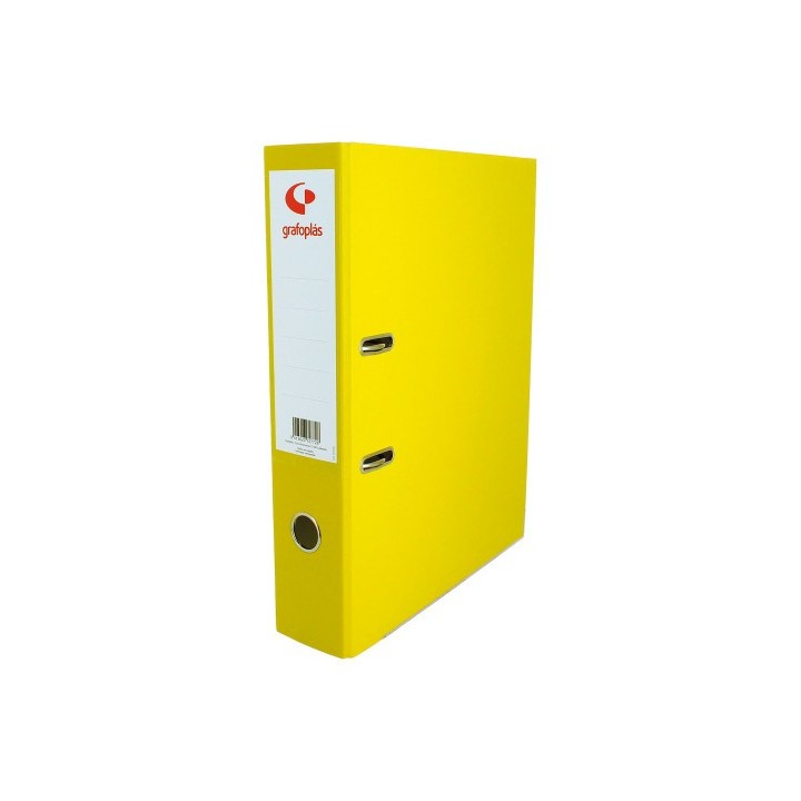 grafoplas archivador palanca 65 color amarillo a4 lomo ancho 290x320x75 grafoplas 17269560  pack  12