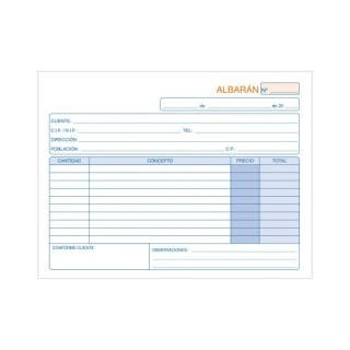 dohe talonario 50 juegos albaranes triplicado  original+ 2 copias autocopiativas  4o apaisado dohe 5