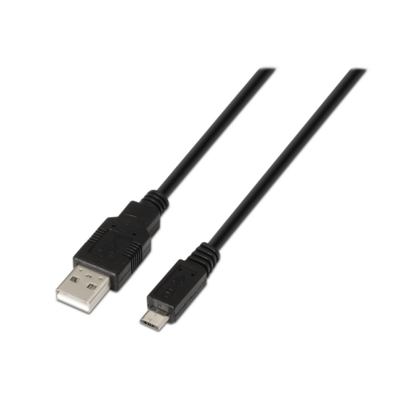 cable aisens usb 2.0 tipo a m micro b m negro 0.8m