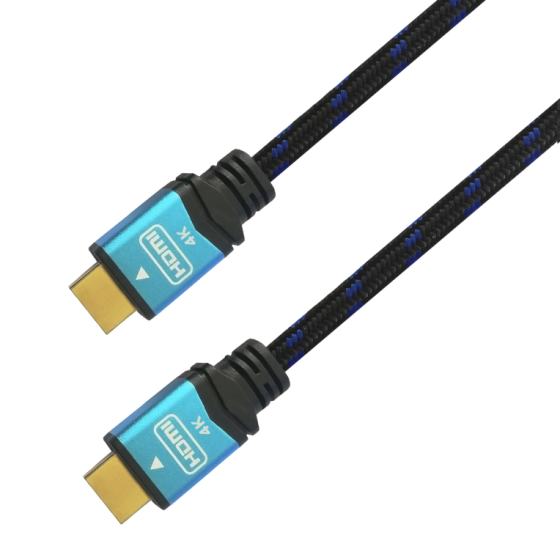 cable hdmi aisens v2.0 premium 4k60hz 18gbps a/m a/m 0.5m negro azul