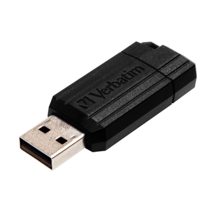 verbatim memoria usb 2.0 verbatim pinstripe 16gb negro