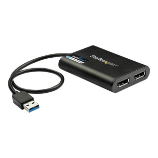 startechcom adaptador usb 3.0 a dp 4k uhd startech 0.30m   macho   hembra   negro