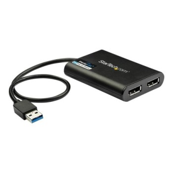 startechcom adaptador usb 3.0 a dp 4k uhd startech 0.30m   macho   hembra   negro