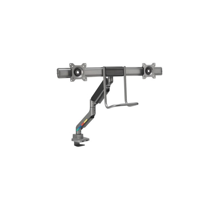 kensington brazo para dos monitores smartfit ergo con barra transversal y asa hasta 32 pulgadas kens