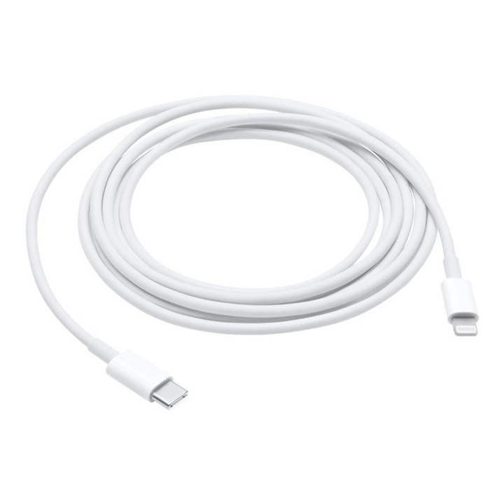 apple cable original apple usb tipo c a lightning 2m    macho   macho    blanco