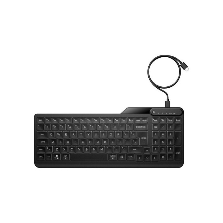 hp hp teclado con cable retroiluminado multidispositivo 405