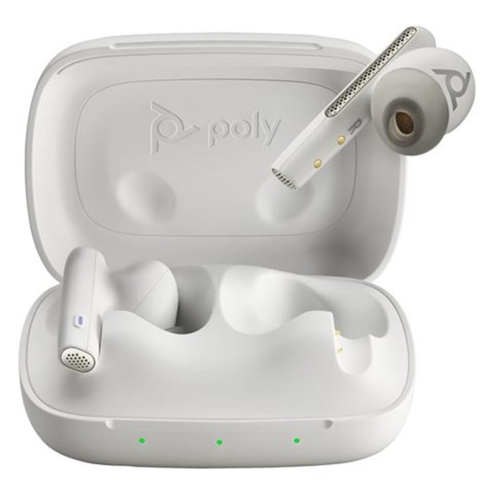 poly estuche de carga auriculares poly voyager free 60 uc inalambrico blanco