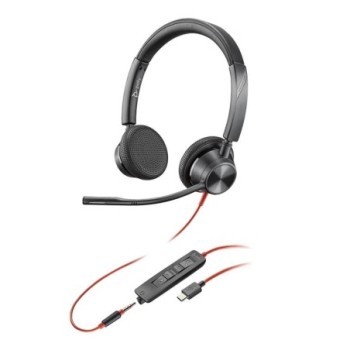poly auriculares poly blackwire 3325 negro
