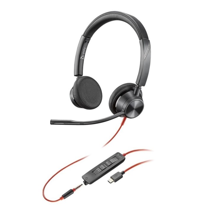 poly auriculares poly blackwire 3325 negro