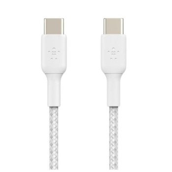 belkin cable usb tipo c belkin 2m    macho   macho    blanco    trenzado