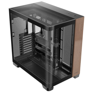 caja antec c8 curve wood e atx negro 2xvent 160 mm 1x140mm 2xusb sn fuente