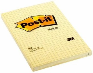 post it bloc 100 hojas notas grandes adhesivas 101x152mm canary yellow cuadricula 662n post it 71001