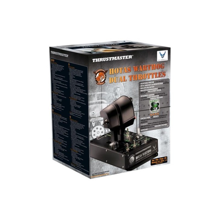 thrustmaster thrustmaster hotas warthog dual throttles negro usb simulador de vuelo pc
