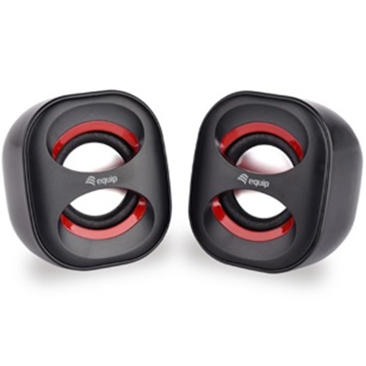 equip altavoces 2.0 equip life mini 6w rms color negro y rojo jack 3.5 pulgadas alimetancion usb