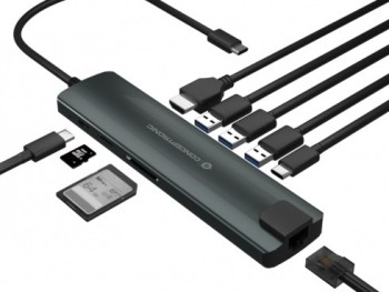 conceptronic adaptador conceptronic usb tipo c 9 en 1 hdmi    usb   c    pd    usb 3.0    sd    micr