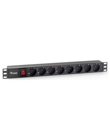 equip regleta equip rack 19 pulgadas 1u 8 tomas 3500w interruptor 1.8m