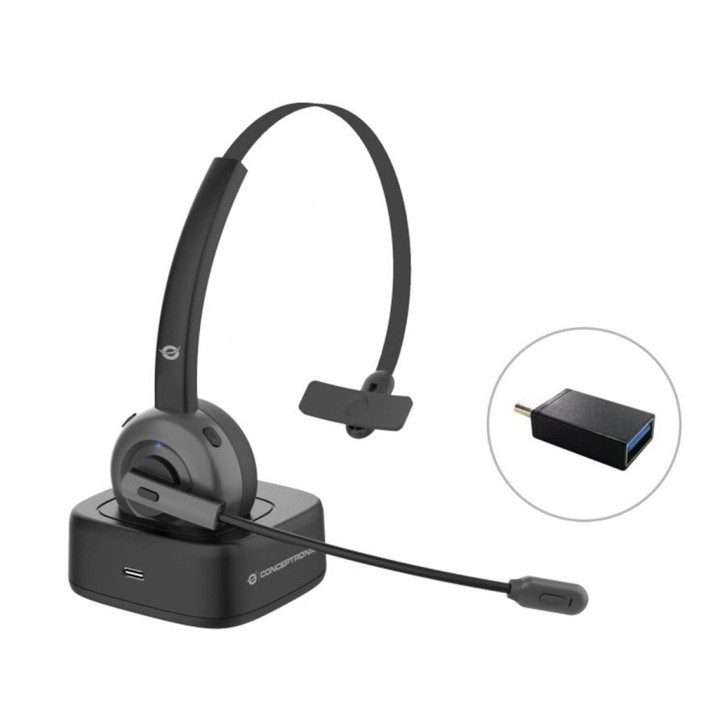 conceptronic auricular conceptronic bluetooth polona03bd con base de carga headset mono