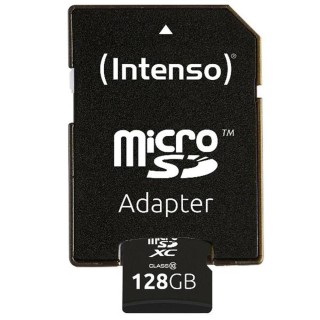 intenso tarjeta memoria micro sd intenso 128gb cl10 + adaptador sd