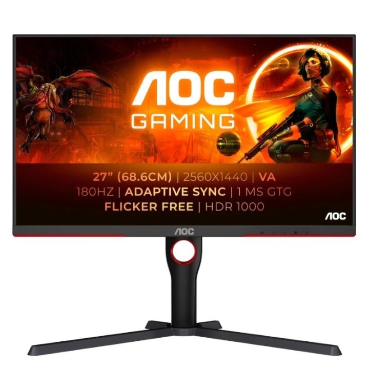 aoc q27g3xmn monitor 27 qhd 180h 2hdmi dp aa