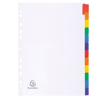 sep. cart. exacompta a4 12 pos. 160gr 2312e