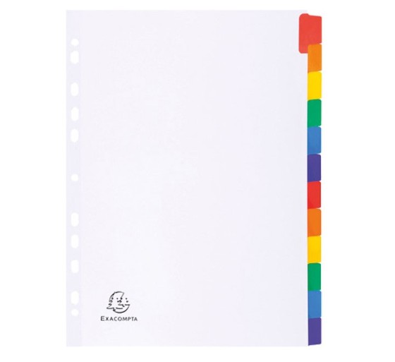 sep. cart. exacompta a4 12 pos. 160gr 2312e