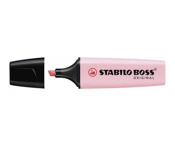 stabilo marcador.fluorescente boss trazo 2/5mm. rosa pastel stabilo 70/129  pack  10 unidades