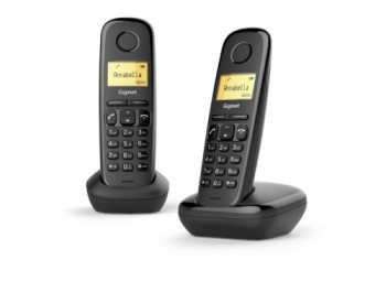 gigaset gigaset a170 duo telefono dect/analogico negro identificador de llamadas