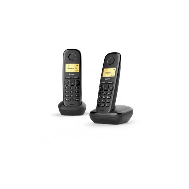 gigaset gigaset a170 duo telefono dect/analogico negro identificador de llamadas