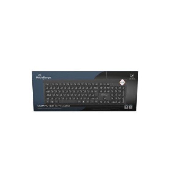teclado mediarange mros101 black es flat keys 1.5m usb