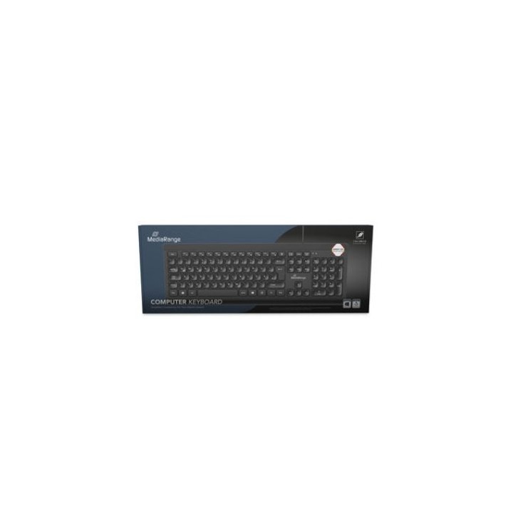 teclado mediarange mros101 black es flat keys 1.5m usb