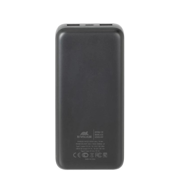 rivacase powerbank va2521 20000mah qc/pd/lcd 20w