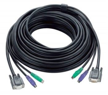 aten aten 30ft ps/2 cable para video, teclado y raton  kvm  negro 10 m