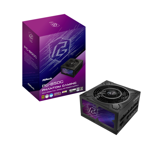 asrock asrock phantom gaming pg 850g unidad de fuente de alimentacion 850 w 20+4 pin atx atx negro