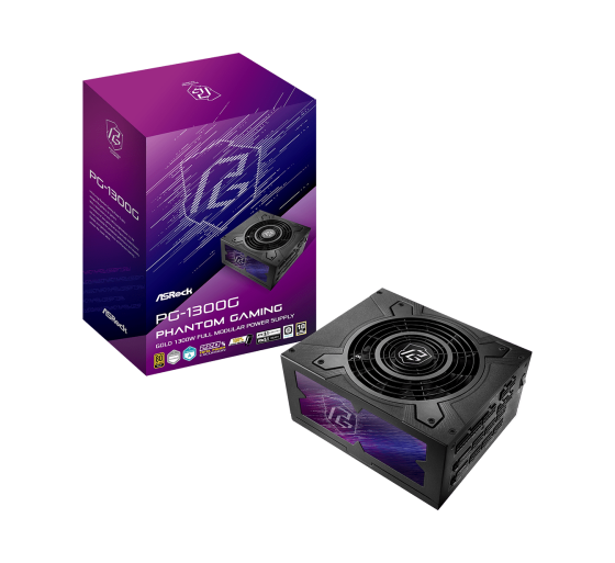 asrock asrock phantom gaming pg 1300g unidad de fuente de alimentacion 1300 w 20+4 pin atx atx negro