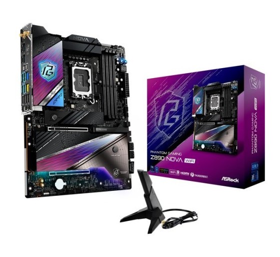 asrock placa asrock z890 nova wifi,intel,1851,z890,4ddr5,256gb,1hdmi+2thunderbolt,4sata3+4m.2,1x5 +1