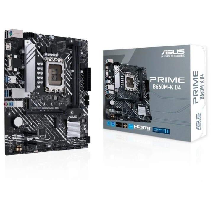 asus placa base prime b660m k d4  matx 1700
