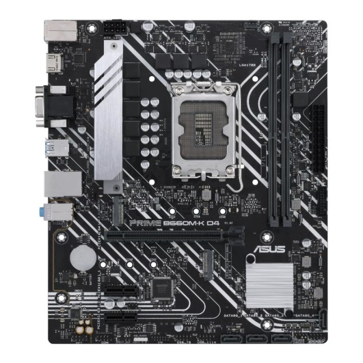 asus placa base prime b660m k d4  matx 1700