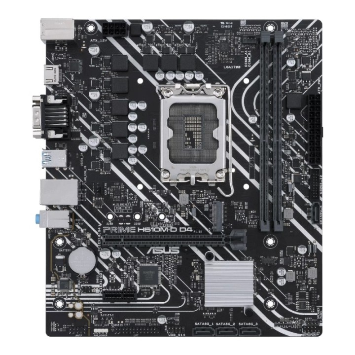 asus placa base prime h610m d d4  matx 1700