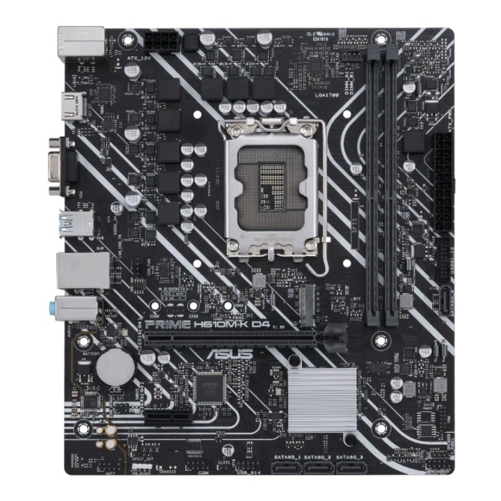 asus placa base prime h610m k d4  matx lga1700