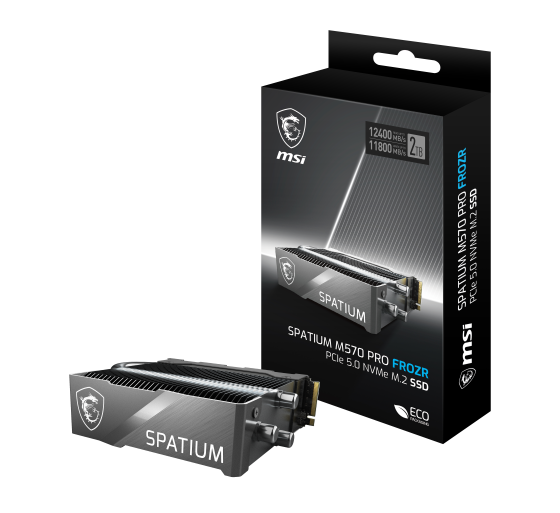 msi msi spatium m570 pro pcie 5.0 nvme m.2 2tb frozr unidad de estado solido pci express 5.0 3d nand